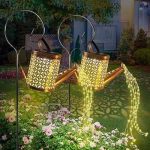 آبپاش با چراغ فانوس‌های خورشیدی آویز Solar Watering Can  بسته ۲ عددی