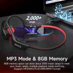 هدفون استخوانی ضد آب X27 مدل IFECCO مخصوص شنا – IP68 با بلوتوث 6.0، با 8G MP3 برای دویدن، دوچرخه سواری و ورزش - Image 2