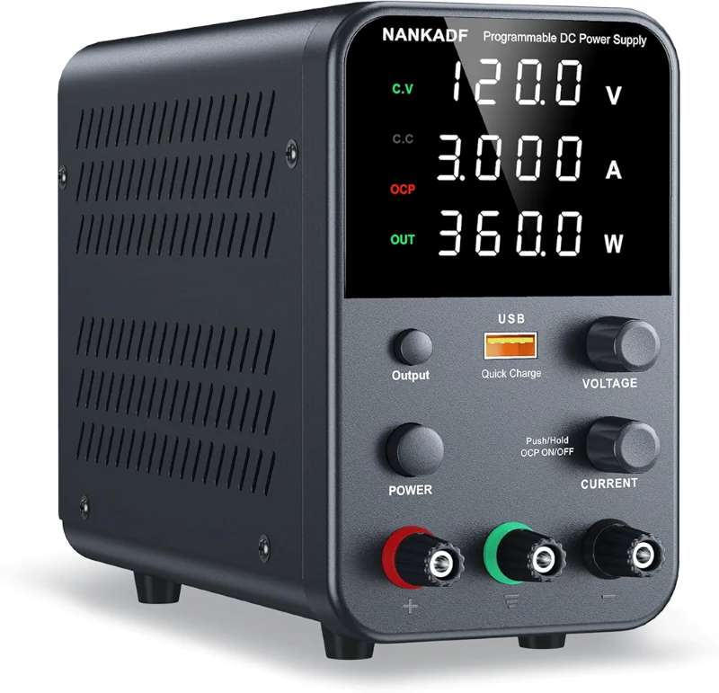 1 منبع تغذیه آزمایشگاهی NANKADF (120 ولت، 0-3 آمپر) مدل GPS1203D - تصویر 1