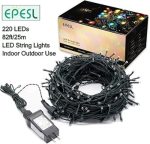 چراغ‌ ریسه ای 220 LED برند EPESL  طول 25 متر حافظه، 8 حالت اتصال از ابتدا تا انتها