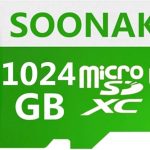 کارت حافظه یک ترابایت میکرو SOONAK با سرعت بالا کلاس 10، ظرفیت‌های 1024 گیگابایت به همراه آداپتور SD
