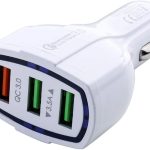 شارژر3 پورت فندکی ماشین ZNZN، آداپتور سریع QC 3.0 3 پورت USB 5 V/3.5A