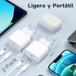 شارژر 25 واتی USB-C به لایتینگ کابل شارژ ۲ متری - تصویر 5