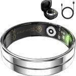 حلقه هوشمند، ردیاب تناسب اندام فوق العاده نازک با کالری/ضربان قلب/اکسیژن خون/نظارت بر خواب، ضد آب