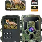 دوربین تله شکار HAZA 4K WLAN  مدل PR970 با اپلیکیشن 60 مگاپیکسلی HD با حسگر حرکت دید در شب 940 نانومتر، کارت حافظه 32 گیگابایت ، زاویه دید 120 درجه، ماشه 0.1 ثانیه، IP66