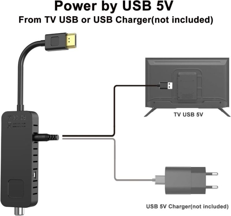 گیرنده دیجیتال تلویزیون برند Dcolor 2024 – گیرنده DVB-T2 HDMI TV Stick، صدای دالبی HD 1080P H265 HEVC Main 10 Bit، پشتیبانی از USB WiFi/PVR - تصویر 5