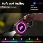 قلاده سگ چراغدار ۵ متری برند Kyoikupets چراغ LED قابل شارژ USB - تصویر 3