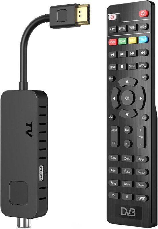 5 گیرنده دیجیتال تلویزیون برند Dcolor 2024 – گیرنده DVB-T2 HDMI TV Stick، صدای دالبی HD 1080P H265 HEVC Main 10 Bit، پشتیبانی از USB WiFi/PVR - تصویر 1