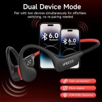 هدفون استخوانی ضد آب X27 مدل IFECCO مخصوص شنا – IP68 با بلوتوث 6.0، با 8G MP3 برای دویدن، دوچرخه سواری و ورزش - Image 6