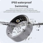 حلقه هوشمند LONGLU ردیاب تناسب اندام با ضربان قلب/فشار خون/اکسیژن خون/خواب/ورزش/ضد آب IP68، (طلایی، 9) - تصویر 3