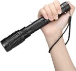 چراغ قوه پرنور VISVIC با دو باتری 3.7 ولت قابل شارژ