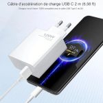شارژر دیواری سریع ۱۲۰ واتی هایپرشارژر و کابل ۲ متری تایپ سی - تصویر 4