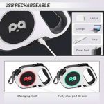 قلاده سگ چراغدار ۵ متری برند Kyoikupets چراغ LED قابل شارژ USB - تصویر 2