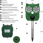 دفع کننده حیوانات اولتراسونیک HULAXILOTI مدل MDJ543A دارای سنسور PIR ضد آب و انرژی خورشیدی - Image 3