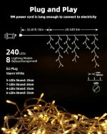 چراغ‌ ریسه ای LED با 240 عدد چراغ  برند ECONOUR   - تصویر 7
