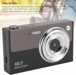 دوربین دیجیتال 4K و 48 مگاپیکسلی، دوربین فیلمبرداری با فوکوس خودکار تطبیقی ​​​​AF با بزرگنمایی دیجیتال 16 برابر، صفحه نمایش 2.8 اینچی، حافظه داخلی 32 گیگابایت، باتری 1000 میلی آمپر ساعتی (خاکستری مشکی) - تصویر 7