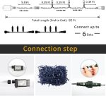 چراغ‌ ریسه ای 220 LED برند EPESL  طول 25 متر حافظه، 8 حالت اتصال از ابتدا تا انتها - تصویر 3