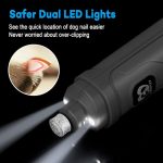 ناخن‌گیر برقی Casfuy مدل : N30  مخصوص سگ با ۲ چراغ LED، ۲ سرعت، بی‌صدا و قدرتمند برای سگ‌های کوچک، متوسط ​​و گربه‌ها - تصویر 5