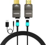 کابل فیبر نوری 8K  برند RUIPRO مدل HDMI 2.1 قابل جدا شدن سرعت 48 گیگابیت بر ثانیه 15 متر
