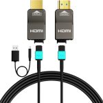 کابل فیبر نوری 8K  برند RUIPRO مدل HDMI 2.1 قابل جدا شدن سرعت 48 گیگابیت بر ثانیه 15 متر
