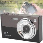 دوربین دیجیتال 4K و 48 مگاپیکسلی، دوربین فیلمبرداری با فوکوس خودکار تطبیقی ​​​​AF با بزرگنمایی دیجیتال 16 برابر، صفحه نمایش 2.8 اینچی، حافظه داخلی 32 گیگابایت، باتری 1000 میلی آمپر ساعتی (خاکستری مشکی)