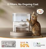 آب‌نمای هوشمند گربه شارژی FEELNEEDY مدل FN-W15 (بدون فیلتر، استیل، ۳.۵ لیتر) - تصویر 4