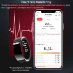 حلقه هوشمند LONGLU ردیاب تناسب اندام با ضربان قلب/فشار خون/اکسیژن خون/خواب/ورزش/ضد آب IP68، (طلایی، 9) - تصویر 7