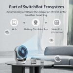دستگاه اندازه‌گیری کیفیت هوا و دی‌اکسید کربن 5 در 1 هوشمند برند SwitchBot مدل Meter Pro CO2 Monitor - تصویر 3
