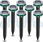 دفع کننده اولتراسونیک حیوانات و پرندگان خورشیدی ALOONEN مدل NFHD88DV بسته 8 عددی