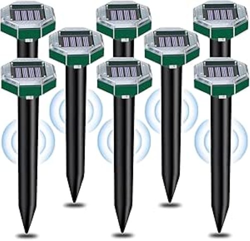 1 دفع کننده اولتراسونیک حیوانات و پرندگان خورشیدی ALOONEN مدل NFHD88DV بسته 8 عددی - تصویر 1
