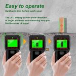 اسکنر دیواری Stud Finder ارتقا یافته 7 در 1، آشکارساز گل میخ برای مرکز و لبه چوب، سیم AC زنده، گل میخ‌های فلزی، لوله تیرچه، سنسور گل میخ چند منظوره با نمایشگر LCD و آلارم صوتی (مشکی) - تصویر 9