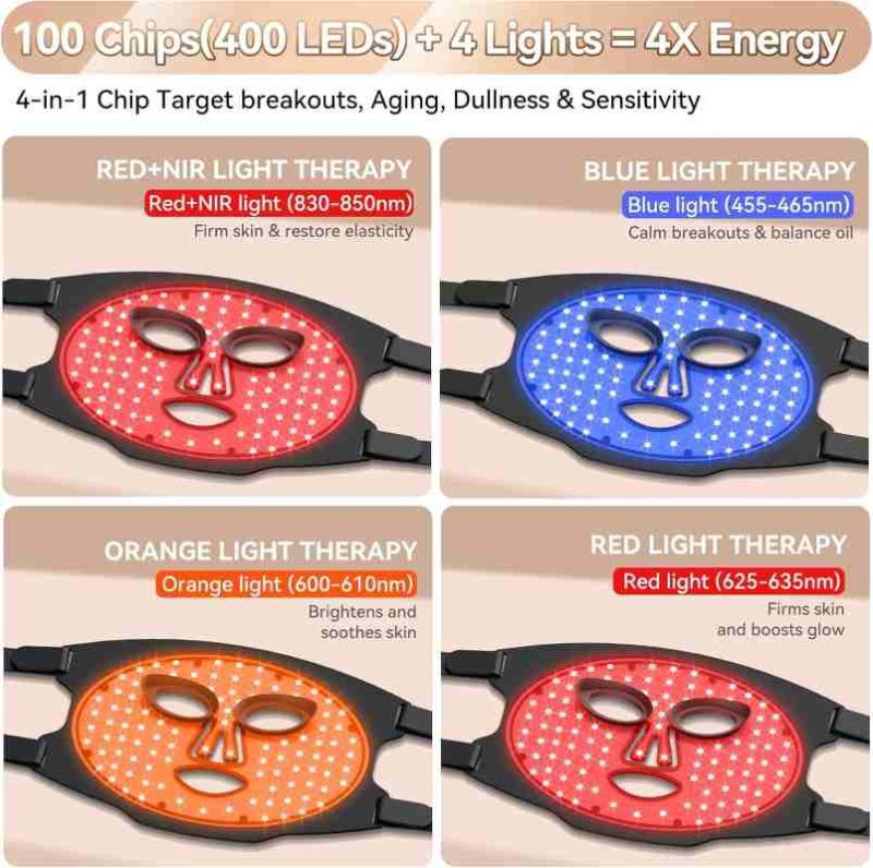 ماسک صورت CAPMESSO 400 LEDs - تصویر 4