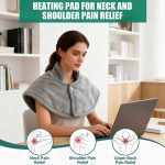پد حرارتی گردن و شانه،Avonic برقی با 9 سطح گرمایش و 4 تایمر برای تسکین درد، - تصویر 6