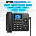 تلفن بی‌سیم ثابت Lychee 2،3،4G   دو سیم‌کارت، وای‌فای   چندزبانه، صفحه نمایش رنگی بزرگ با نور پس‌زمینه   آنتن جداشونده   تلفن رومیزی برای - تصویر 3