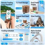 ظرف غذای اتوماتیک 2 کاسه ای گربه frienhund مدل ACF190W-C ظرفیت 7 لیتر - تصویر 9