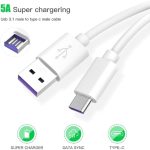 کابل شارژ سریع هوآوی Super Charge  سایز 5M با درگاه USB-C و جریان 5 آمپر - Image 5