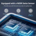دستگاه اندازه‌گیری کیفیت هوا و دی‌اکسید کربن 5 در 1 هوشمند برند SwitchBot مدل Meter Pro CO2 Monitor - تصویر 6