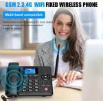 تلفن بی‌سیم ثابت Lychee 2،3،4G   دو سیم‌کارت، وای‌فای   چندزبانه، صفحه نمایش رنگی بزرگ با نور پس‌زمینه   آنتن جداشونده   تلفن رومیزی برای - تصویر 5