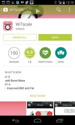 ترازوی دیجیتال هوشمند بلوتوثی WiTscale S220 اتصال به موبایل نشان دهنده چربی بدن - تصویر 2