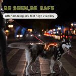 قلاده سگ روشن بدون کشیدن، مهار سگ LED با دسته نرم قابل شارژ، Bpaw T - تصویر 6
