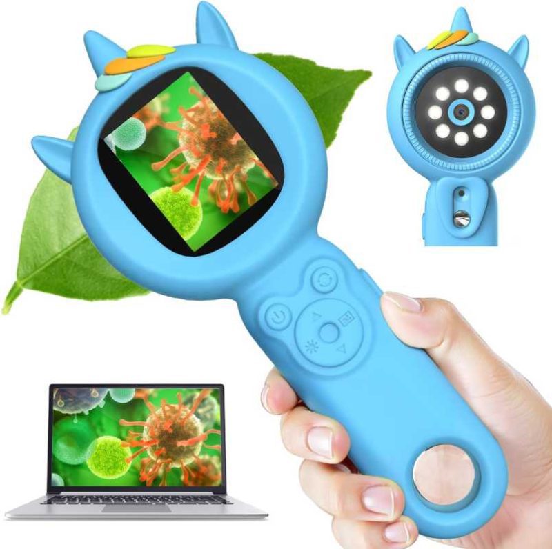 میکروسکوپ آکوات دیجیتال دستی با فوکوس خودکار و صفحه نمایش ۲ اینچی، ۸ LED، جیبی قابل شارژ کوچک - Image 7