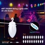 ریسه هوشمند RGB همگام با موسیقی Kangtaixin داری 20 عدد لامپ 15 متر - تصویر 3