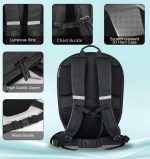 کوله پشتی هوشمند موتورسواری . لپ تاپ Crelander LED Knight مدل CR0 - Image 5