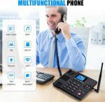 تلفن بی‌سیم ثابت Lychee 2،3،4G   دو سیم‌کارت، وای‌فای   چندزبانه، صفحه نمایش رنگی بزرگ با نور پس‌زمینه   آنتن جداشونده   تلفن رومیزی برای - تصویر 7