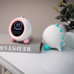 نویز سفید dinotime برای خواب کودک نوپا با دستگاه صدا، چراغ خواب، ساعت دایناسوری - تصویر 2