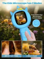 میکروسکوپ آکوات دیجیتال دستی با فوکوس خودکار و صفحه نمایش ۲ اینچی، ۸ LED، جیبی قابل شارژ کوچک
