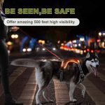 قلاده سگ روشن بدون کشیدن، مهار سگ LED با دسته نرم قابل شارژ، Bpaw T - تصویر 7