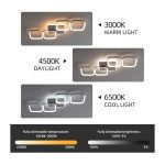 چراغ‌های سقفی LED قابل تنظیم با کنترل از راه دور 5600 لومن برند ANTENLICHT مدل MDC-600 - تصویر 8