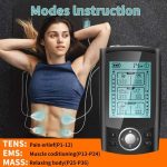 دستگاه تنس عضلانی 2 کاناله  3 کاره  TENS EMS دارای ۳۶ حالت ماساژ - تصویر 9