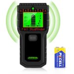 اسکنر دیواری Stud Finder ارتقا یافته 7 در 1، آشکارساز گل میخ برای مرکز و لبه چوب، سیم AC زنده، گل میخ‌های فلزی، لوله تیرچه، سنسور گل میخ چند منظوره با نمایشگر LCD و آلارم صوتی (مشکی) - تصویر 7